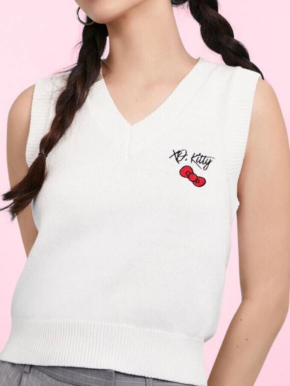 Netflix XO Kitty Hello Kitty x Forever 21 Women Vest M White Cotton Rare